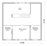 Проект дома F-079. Квадратный дом с мансардой F-079
