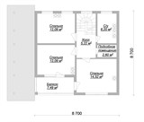 Проект дома B-269. Каркасный дом с тремя спальнями B-269 Проект дома B-269. Каркасный дом с тремя спальнями B-269