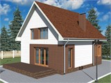 Проект дома B-266. Простой дом с мансардой B-266