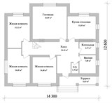 Проект дома C-241. Дом с мансардой 4 спальни C-241