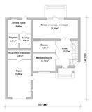 Проект дома C-240. Дом с сауной двухэтажный C-240