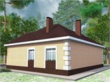 Проект дома B-263. Недорогой дом из кирпича B-263 Проект дома B-263. Недорогой дом из кирпича B-263