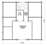 Проект деревянного дома до 100 кв A-081 A-081