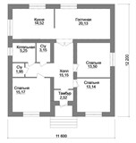 Проект дома B-249. Дом 12 на 12 одноэтажный B-249