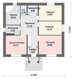 Проект дома до 100 кв м A-076 A-076