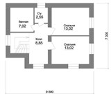 Проект дома A-075. Недорогой двухэтажный дом A-075