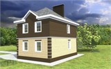 Проект дома A-075. Недорогой двухэтажный дом A-075