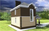 Проект дома A-075. Недорогой двухэтажный дом A-075