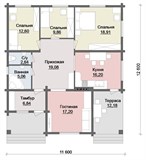 Проект дома B-241. Одноэтажный дом из бревна B-241 Проект дома B-241. Одноэтажный дом из бревна B-241