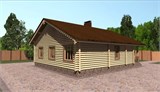 Проект дома B-241. Одноэтажный дом из бревна B-241 Проект дома B-241. Одноэтажный дом из бревна B-241