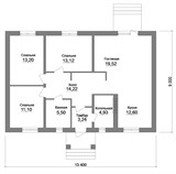 Проект дома A-074. Простой дом до 100 м2 A-074