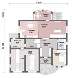 Проект дома F-070. Двухэтажный дом с балконом и гаражом F-070 Проект дома F-070. Двухэтажный дом с балконом и гаражом F-070