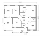 Проект дома C-223. Дом 1 этаж с террасой C-223