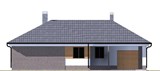 Проект дома C-220. Небольшой дом с террасой и гаражом С-220