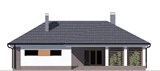 Проект дома C-220. Небольшой дом с террасой и гаражом С-220