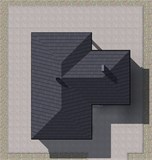 Проект дома C-220. Небольшой дом с террасой и гаражом С-220