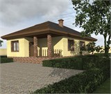 Проект дома B-209. Дом 2 спальни и терраса B-209