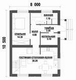 Проект дома B-207. Узкий дом из газобетона B-207 Проект дома B-207. Узкий дом из газобетона B-207