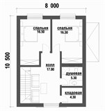 Проект дома B-207. Узкий дом из газобетона B-207 Проект дома B-207. Узкий дом из газобетона B-207