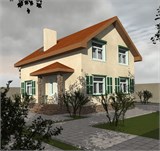 Проект дома B-207. Узкий дом из газобетона B-207 Проект дома B-207. Узкий дом из газобетона B-207