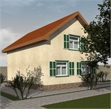 Проект дома B-207. Узкий дом из газобетона B-207 Проект дома B-207. Узкий дом из газобетона B-207