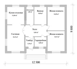 Проект дома из газосиликатных блоков до 100 м A-060 A-060