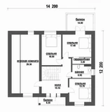 Проект дома с мансардой, террасой и балконом E-045 E-045