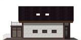 Проект дома E-045. Дом с мансардой, террасой и балконом E-045