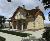 Проект дома с террасой до 250 м D-086 D-086