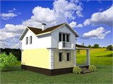 Проект дома B-156. Дом из пеноблока 9 на 10 B-156