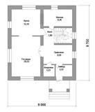 Проект дома B-107. Дом 9 на 11 с мансардой B-107