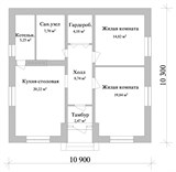 Проект дома A-029. Маленький дом из газобетона A-029