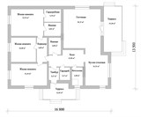 Проект дома D-041. Одноэтажный дом с тремя спальнями D-041