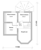 Проект дома B-093. Дом со вторым светом и террасой B-093 Проект дома B-093. Дом со вторым светом и террасой B-093
