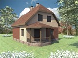 Проект дома B-093. Дом со вторым светом и террасой B-093 Проект дома B-093. Дом со вторым светом и террасой B-093