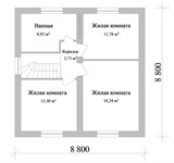 Проект дома B-081. Дом с мансардой, три спальни B-081 Проект дома B-081. Дом с мансардой, три спальни B-081