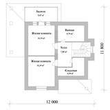 Проект дома B-078. Дом 12 на 12 с мансардой B-078 Проект дома B-078. Дом 12 на 12 с мансардой B-078