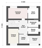 Проект дома B-037. Дом, размером 9 на 11 м B-037