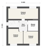 Проект дома B-037. Дом, размером 9 на 11 м B-037