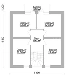 Проект узкого дома с террасой B-034 B-034