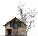 Проект дома B-034. Узкий дом с террасой B-034 Проект дома B-034. Узкий дом с террасой B-034