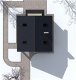 Проект дома B-034. Узкий дом с террасой B-034 Проект дома B-034. Узкий дом с террасой B-034