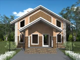 Проект дома из блоков до 150 м B-030 B-030