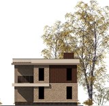 Проект дома B-029. Дом 2 этажа с плоской крышей B-029