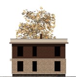 Проект дома B-029. Дом 2 этажа с плоской крышей B-029