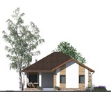 Проект дома B-027. Квадратный дом из блоков B-027