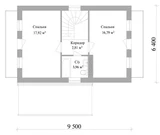 Проект маленького дома до 100 м2 A-003 A-003