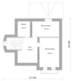 Проект дома B-012. Дом с 2 спальнями B-012