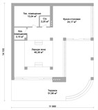Проект хоз. постройки G-082. Летняя кухня с террасой G-082