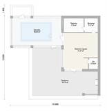 Проект хоз. постройки G-068. Сауна с бассейном G-068